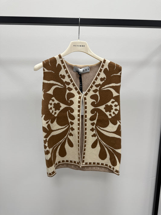 Gilet maglia Gipsy cammello Haveone