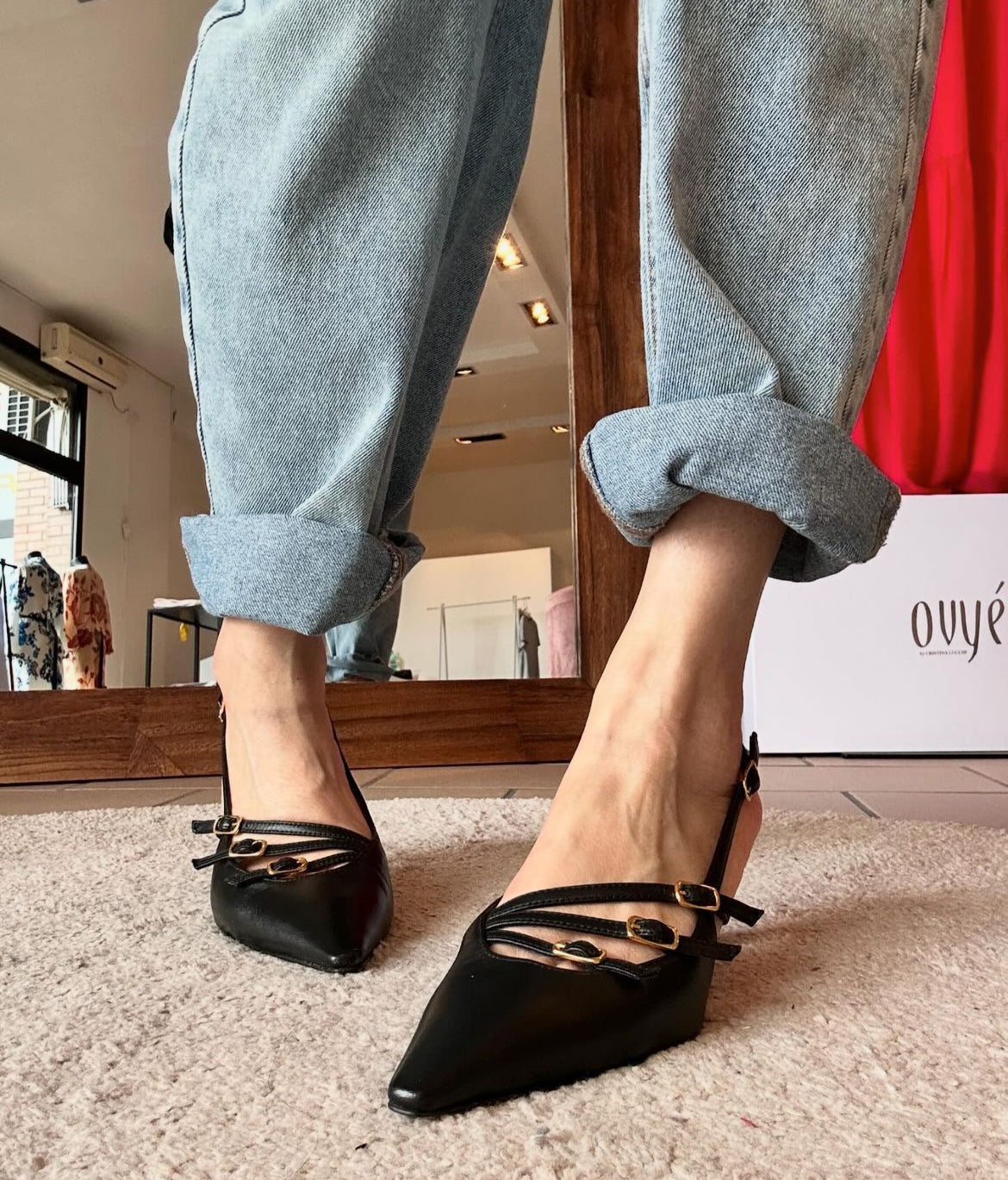 Slingback con fibbie Ovyè