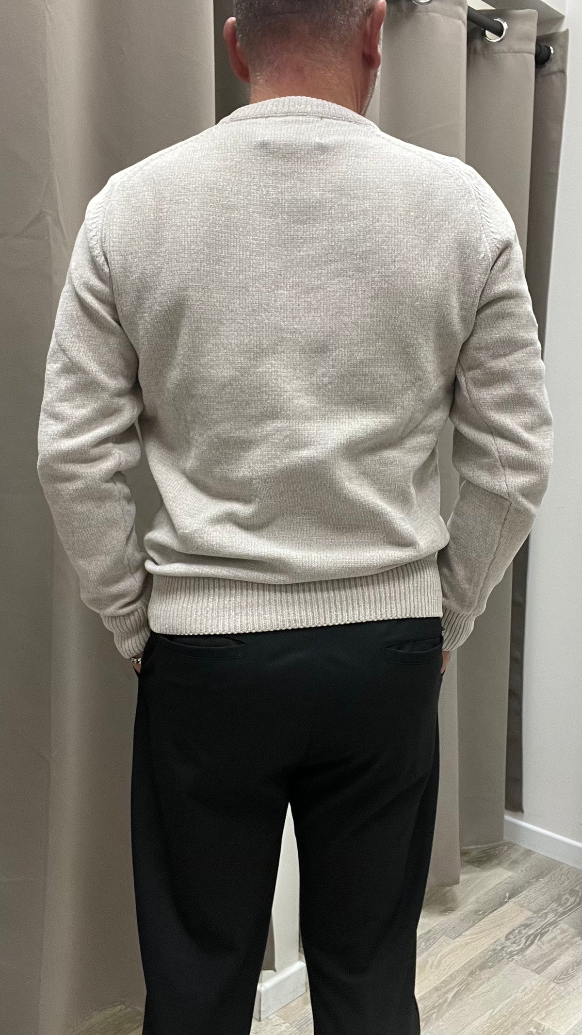 Maglia Paricollo con lavorazione a Trecce Ghiaccio Gianni Lupo Art.GL35623