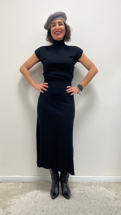 Completo in Maglia Susy Mix Nero Art.5341