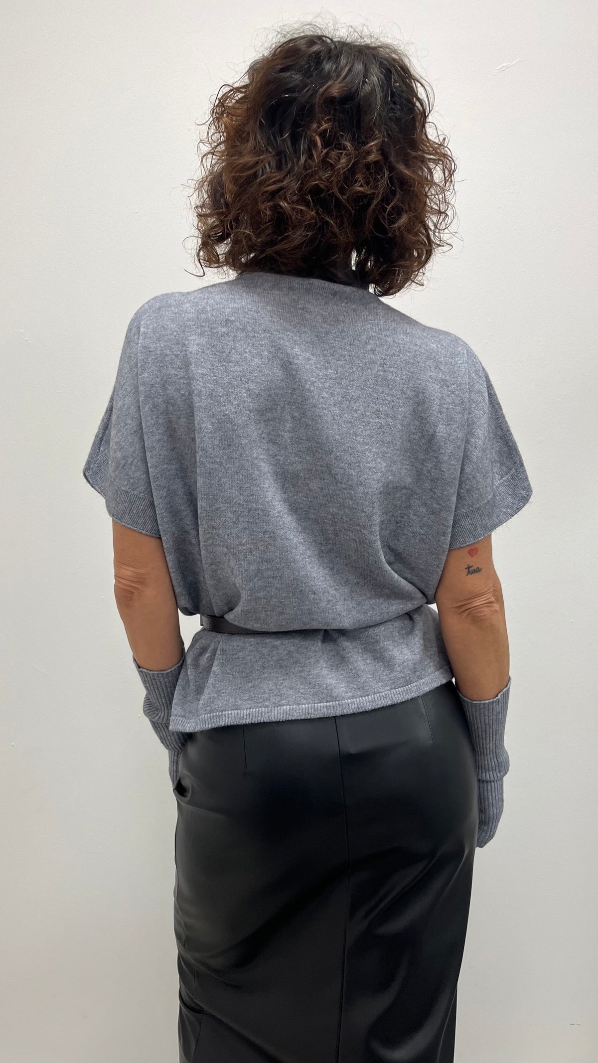 Maglia con Manicotti Susy Mix Grigia Art.5703331008