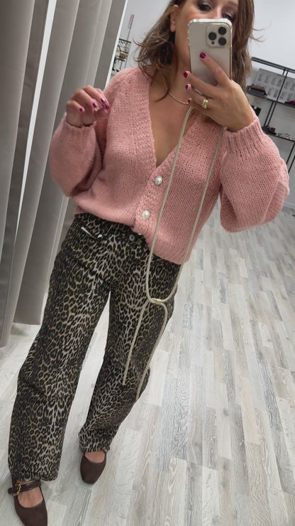 HaveOne Cardigan Gioiello Salmone