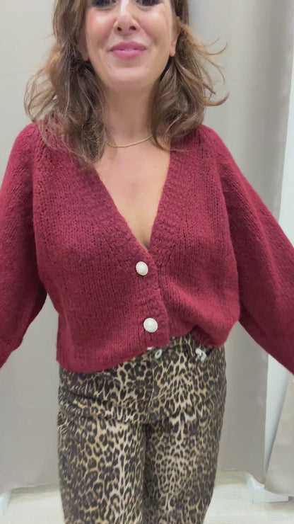 HaveOne Cardigan Gioiello Vino